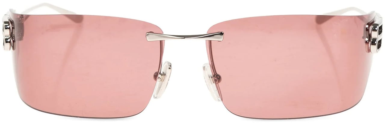 Balenciaga Pink Occhiali Rimless Rectangular Sunglasses Roze