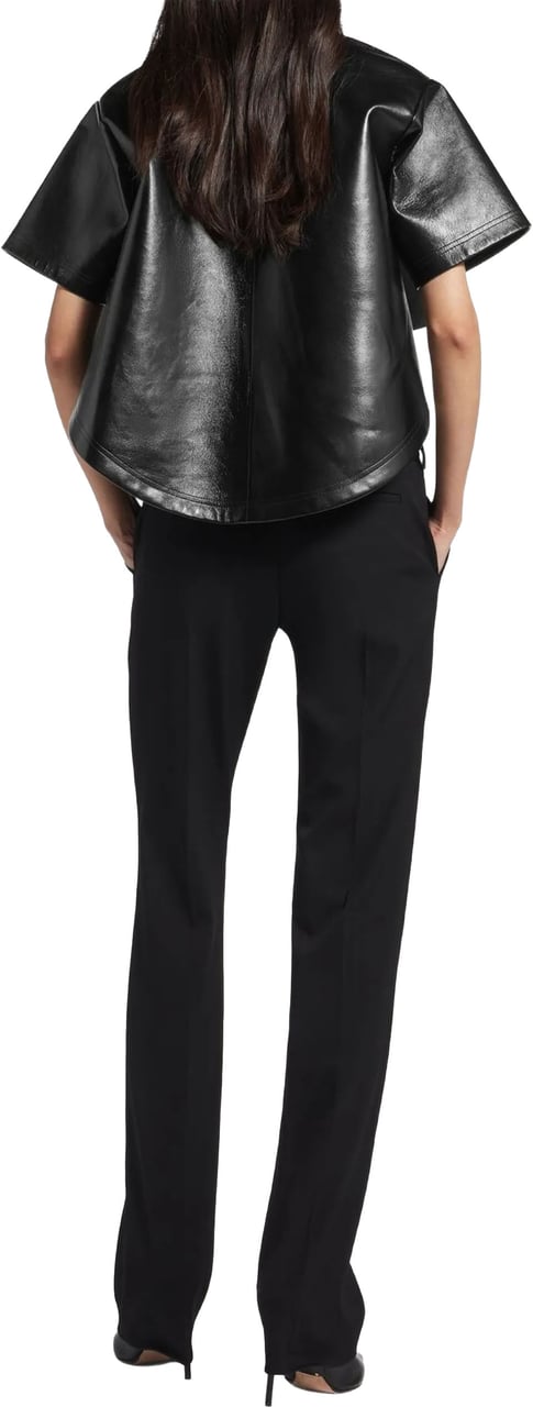 Balenciaga Black Slim Tailored Straight-Leg Pants Zwart