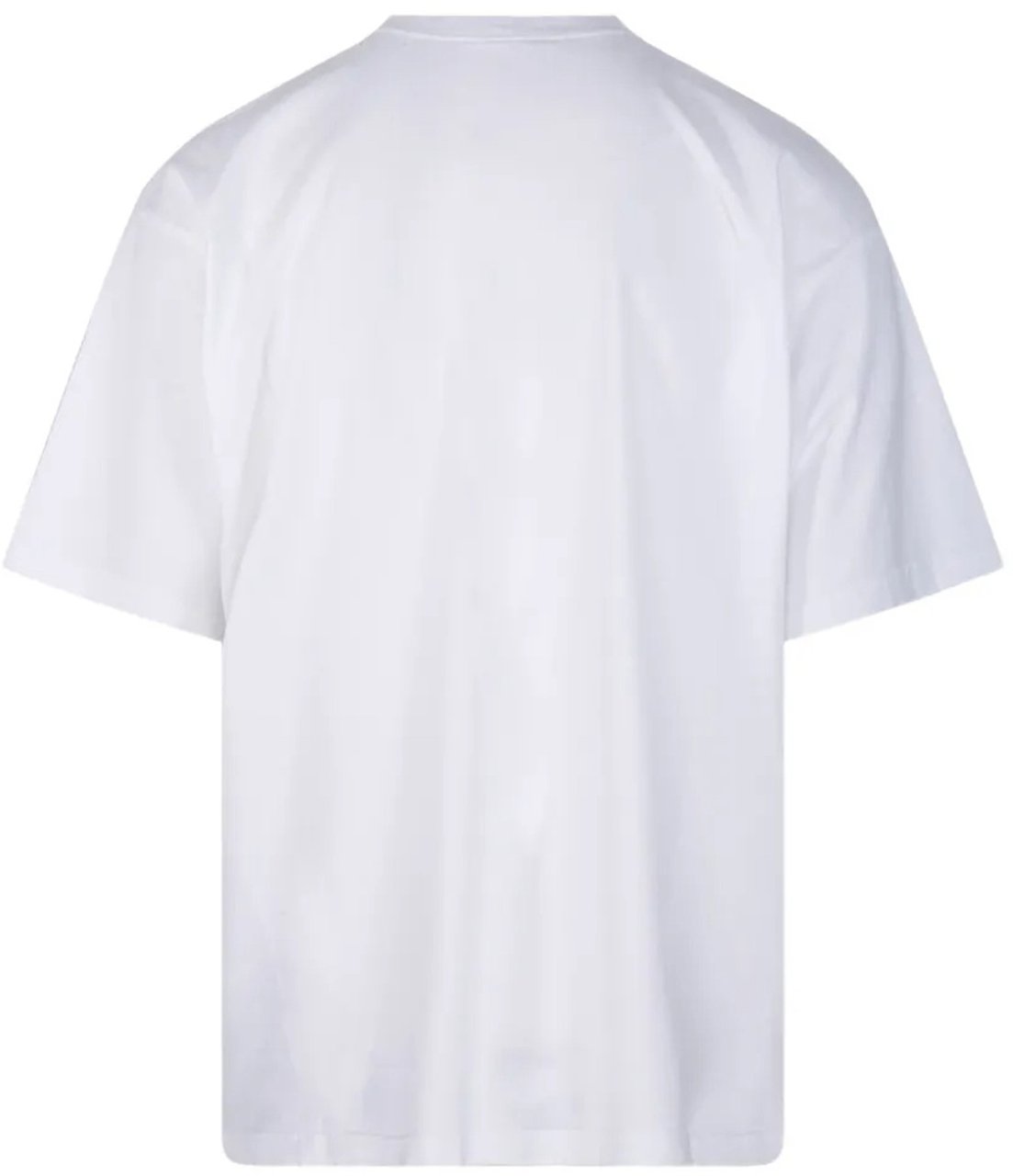 Balenciaga White Medium Fit Abstract Cotton T-Shirt Wit
