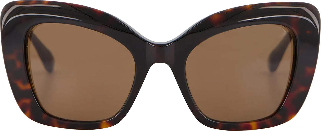 Balenciaga Tortoiseshell Diva Butterfly Oversized Sunglasses Bruin