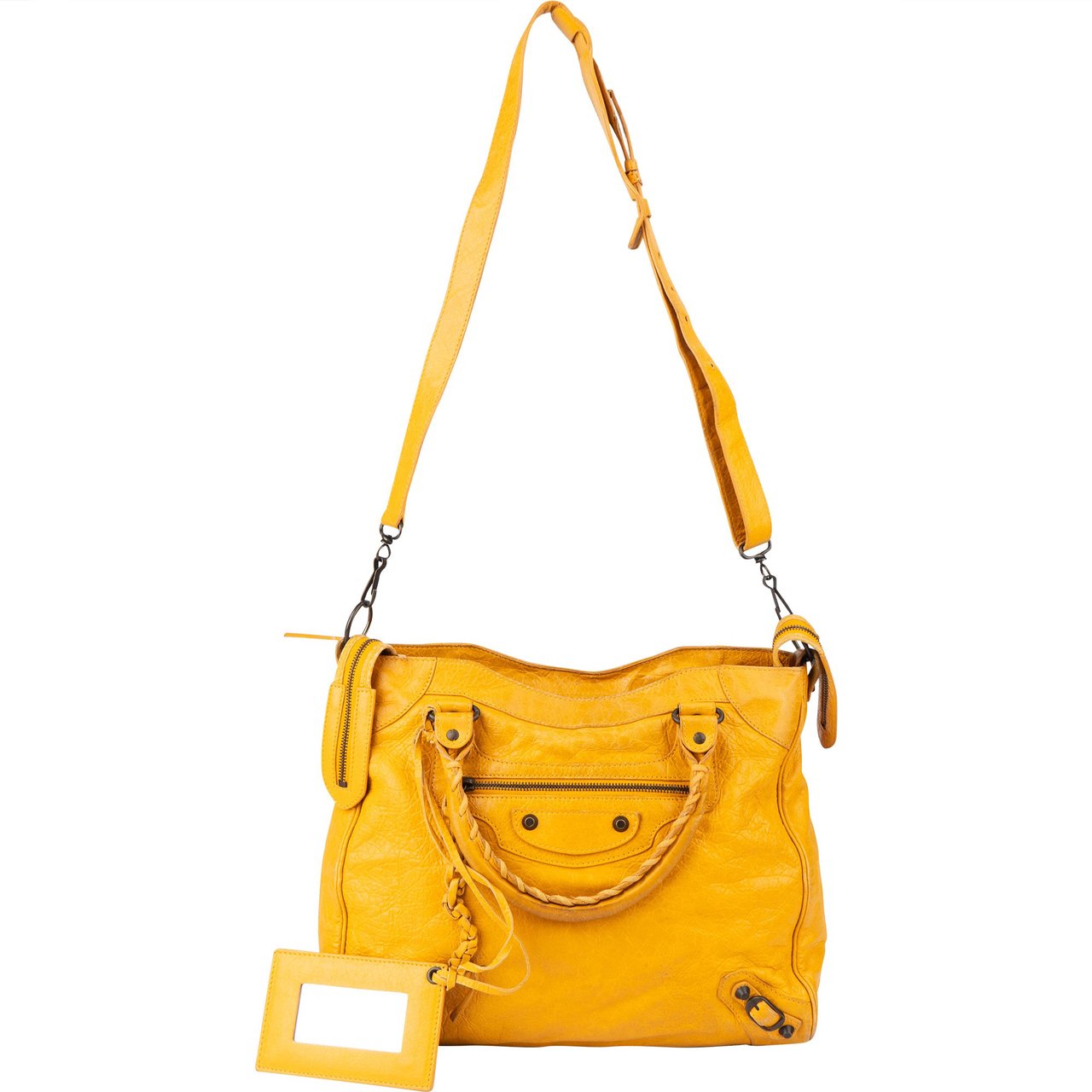 Balenciaga Balenciaga Yellow Leather City Handbag Geel