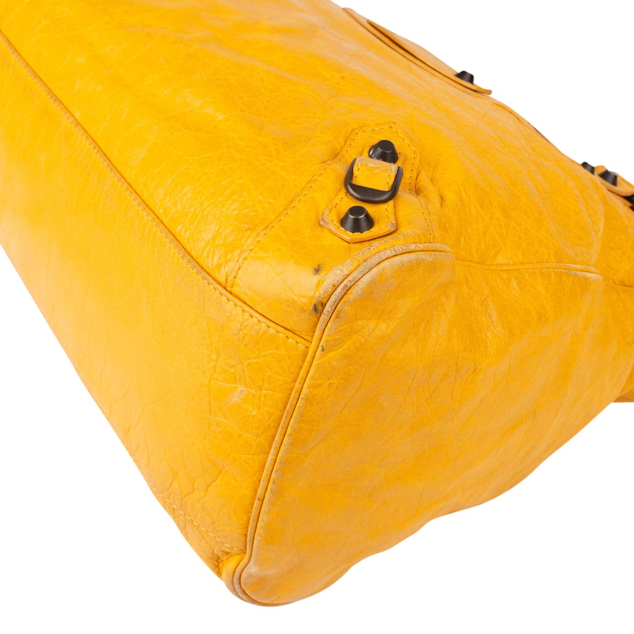 Balenciaga Balenciaga Yellow Leather City Handbag Geel