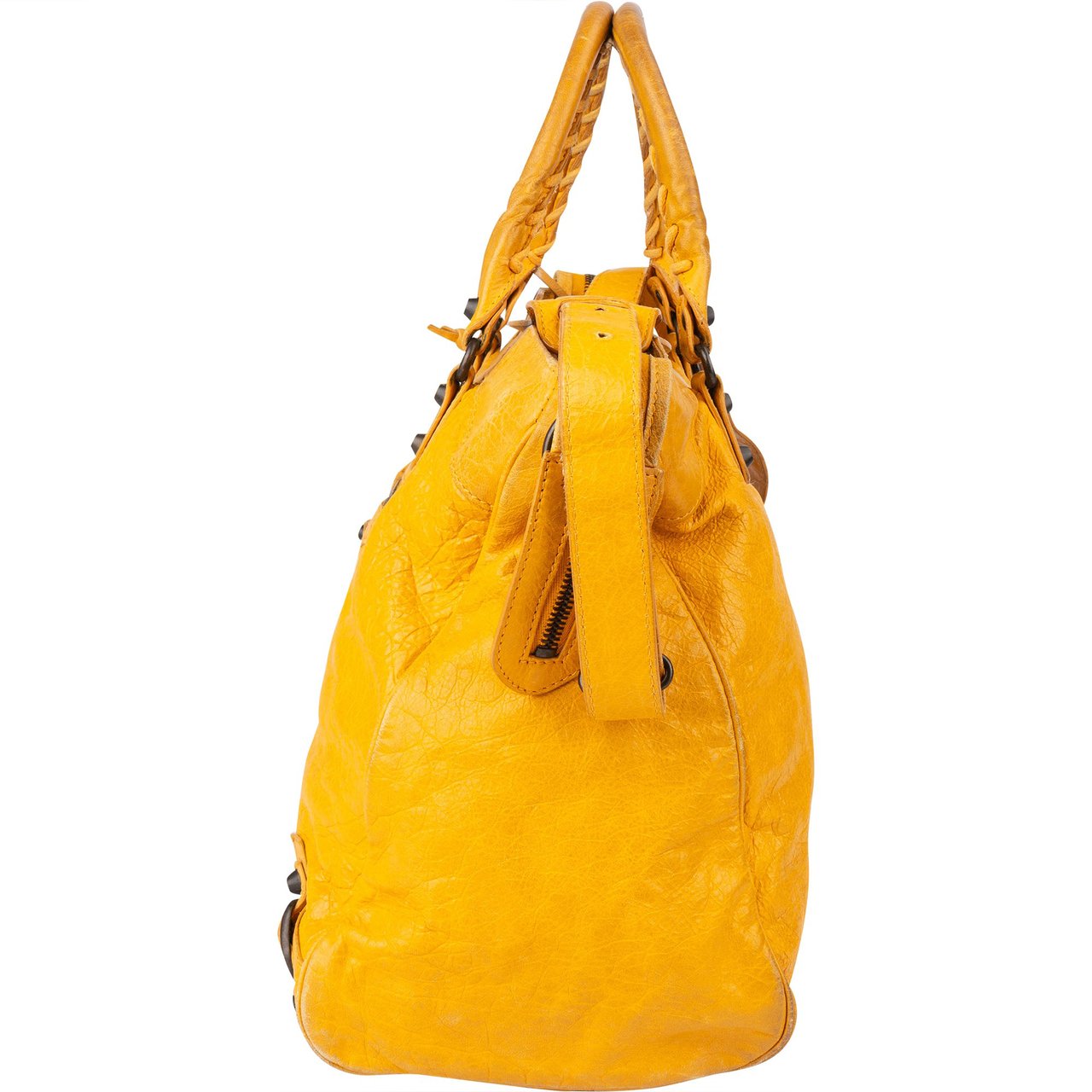 Balenciaga Balenciaga Yellow Leather City Handbag Geel