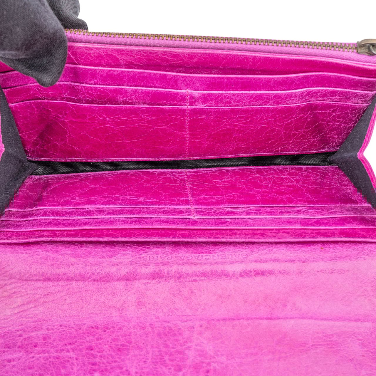 Balenciaga Balenciaga Pink Leather City Wallet Rood