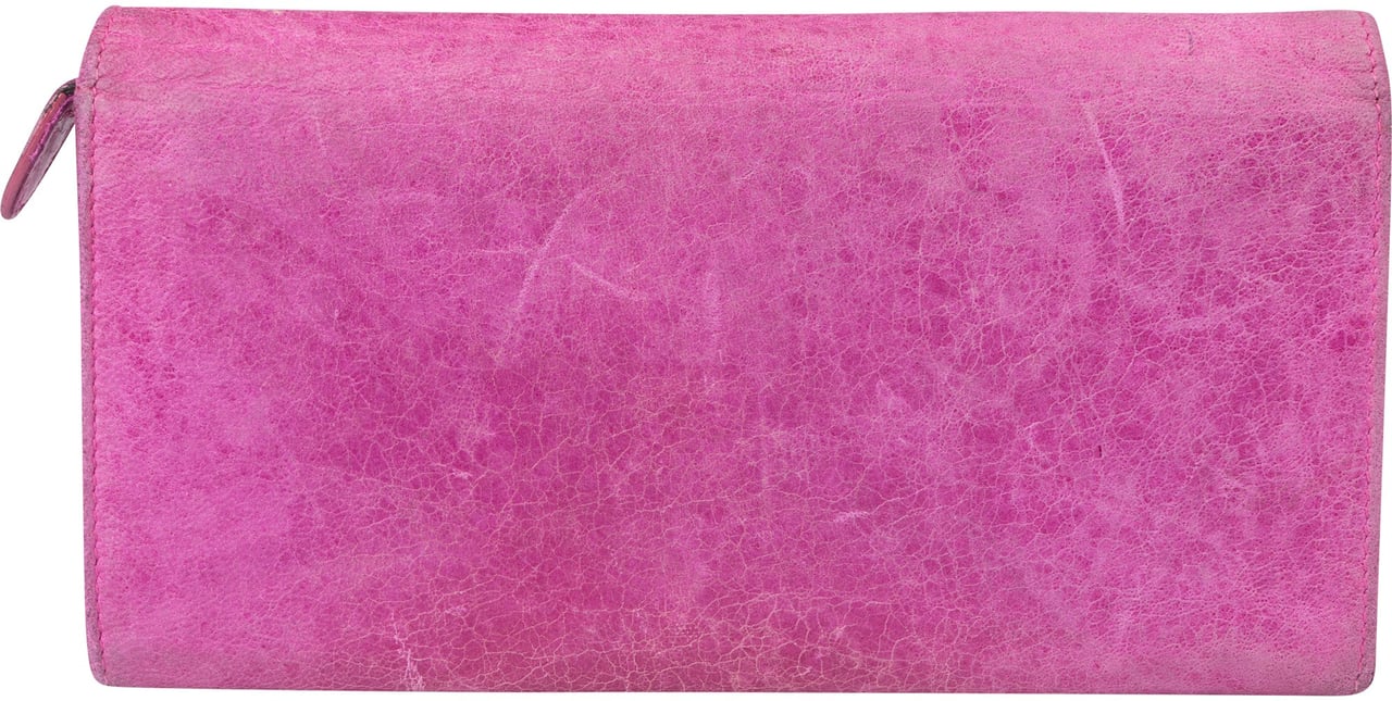 Balenciaga Balenciaga Pink Leather City Wallet Rood