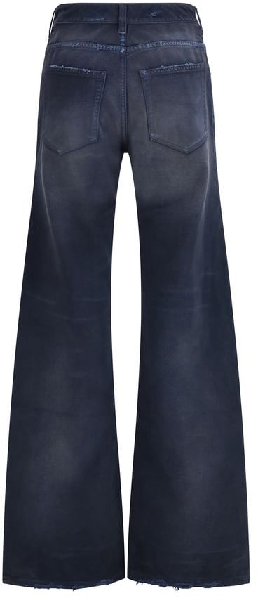 Balenciaga Balenciaga Blue Cotton Flared Jeans Blauw