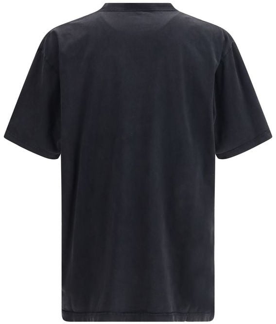 Balenciaga Balenciaga Black Cotton T-Shirt Zwart
