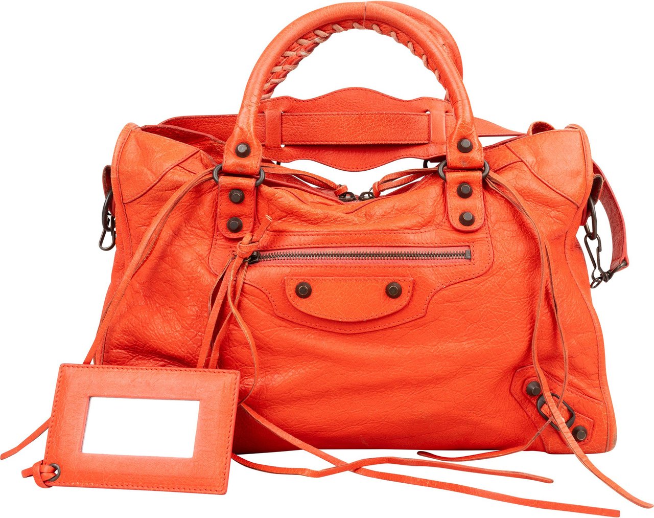 Balenciaga Balenciaga Leather Classic City Handbag Rood