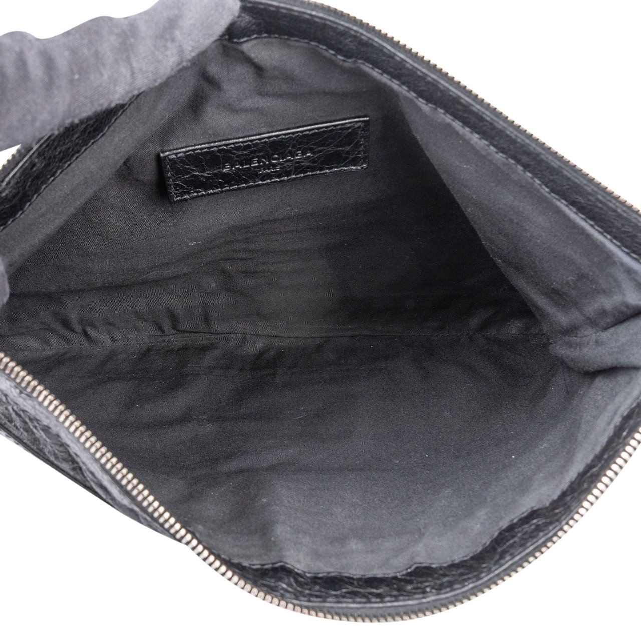 Balenciaga Black Leather City Clutch Zwart