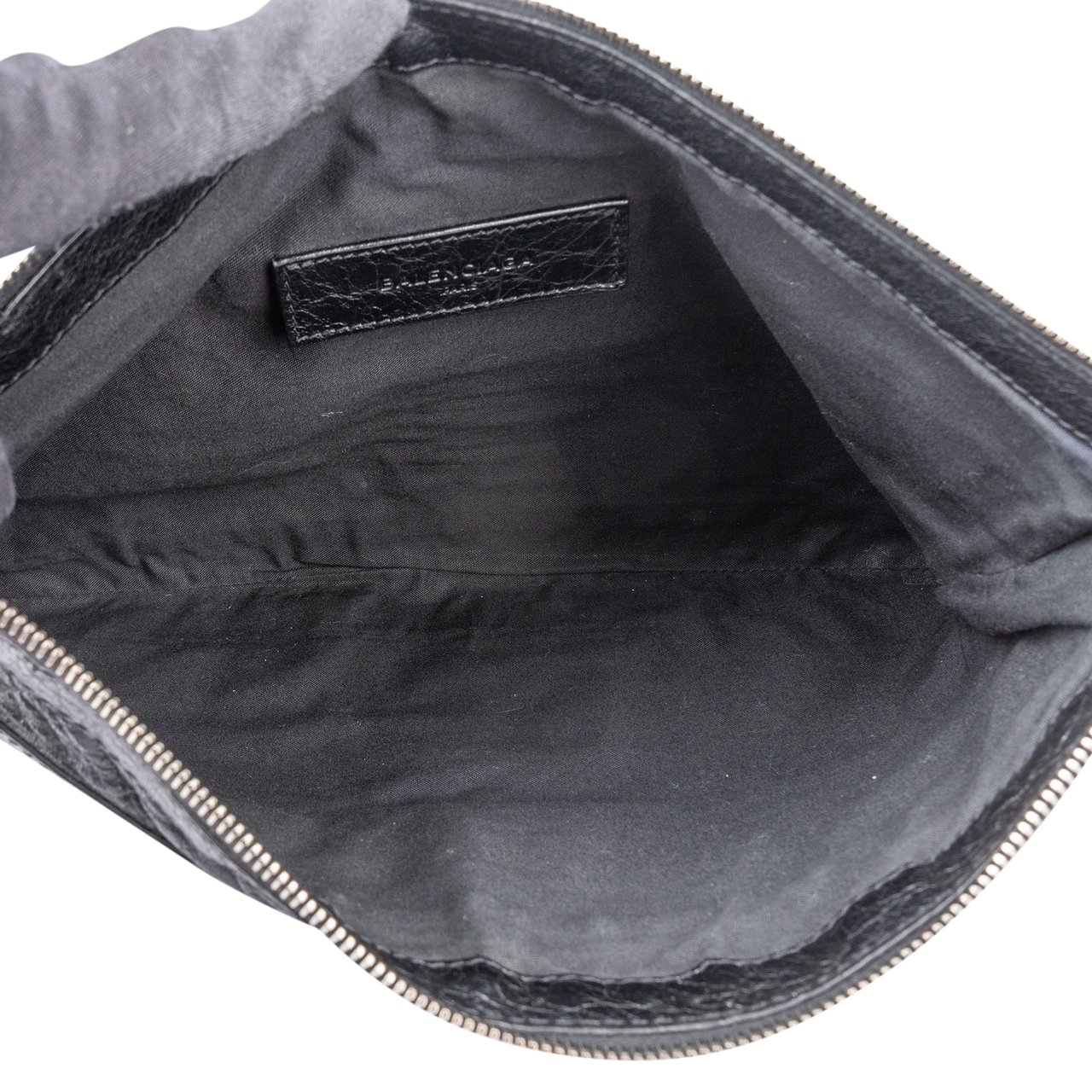 Balenciaga Balenciaga Black Leather City Clutch Zwart