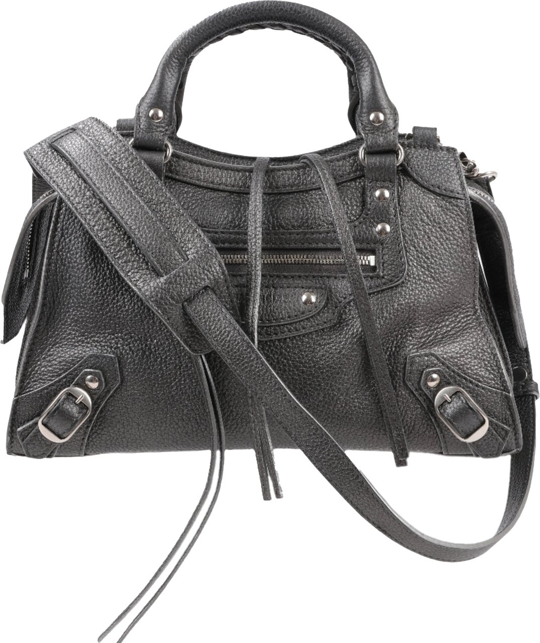 Balenciaga Balenciaga Mini Neo Classic City Leather 2Way Handbag in Grey 679231 Grijs