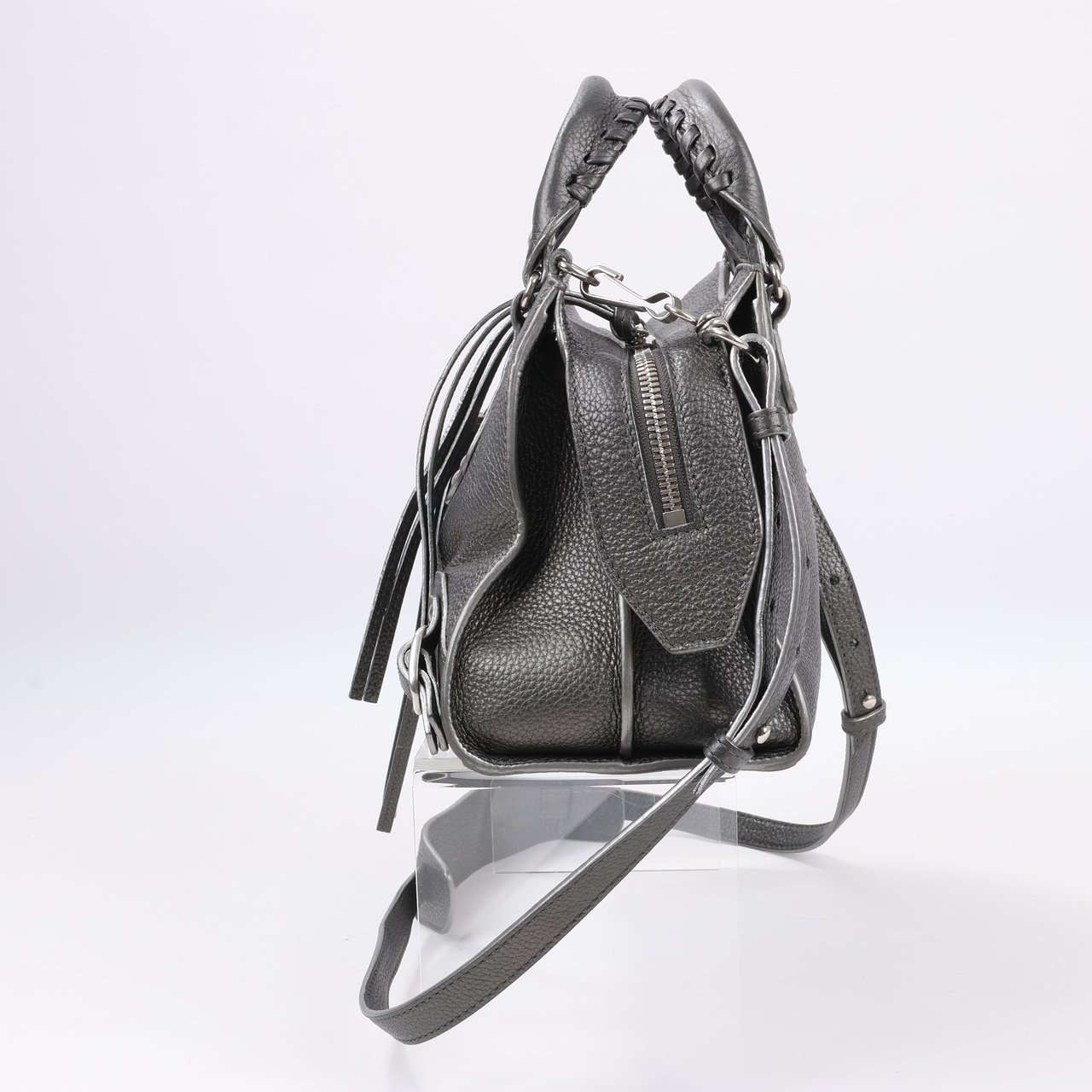 Balenciaga Balenciaga Mini Neo Classic City Leather 2Way Handbag in Grey 679231 Grijs