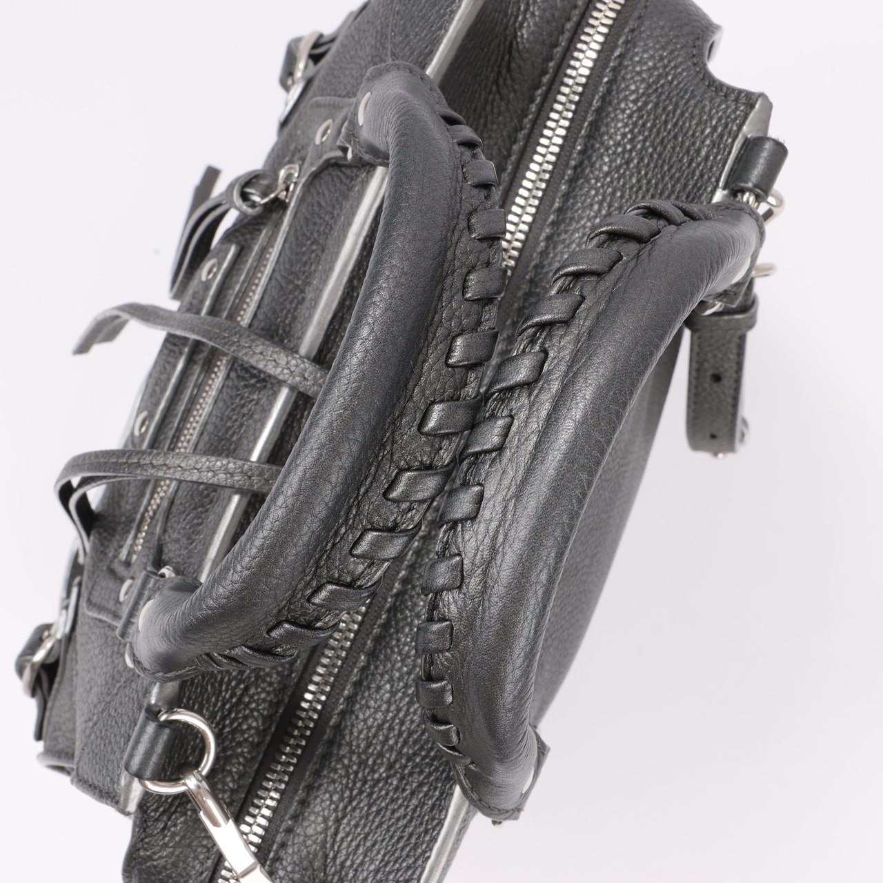 Balenciaga Balenciaga Mini Neo Classic City Leather 2Way Handbag in Grey 679231 Grijs