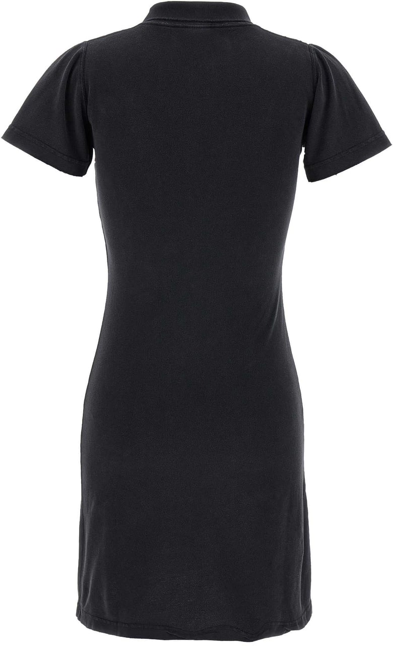 Balenciaga Black Cotton Short Dress Zwart