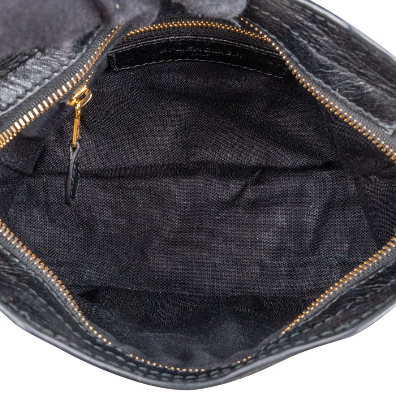 Balenciaga Balenciaga Black Leather Mini City Handbag Zwart