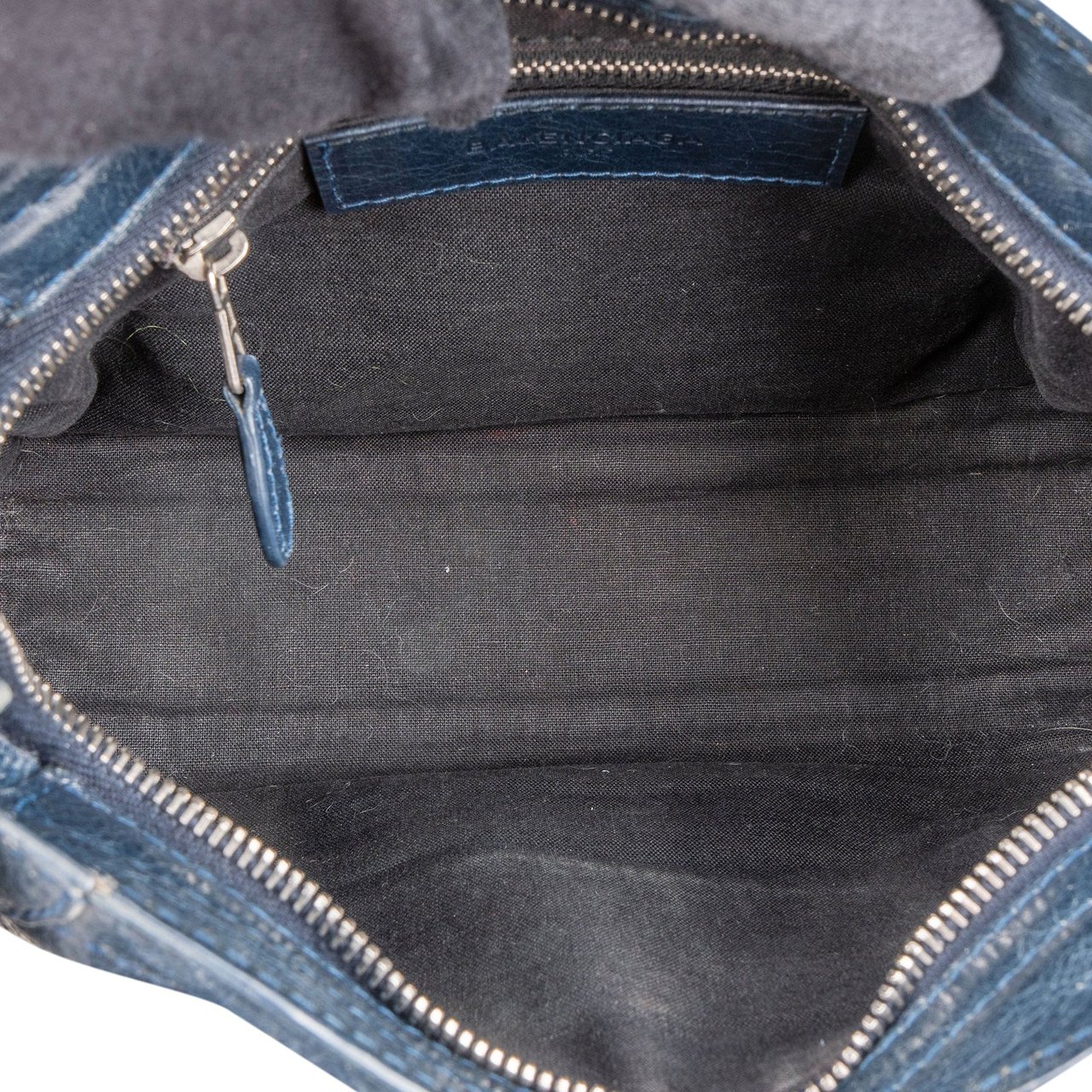 Balenciaga Blue Leather Mini City Handbag Blauw