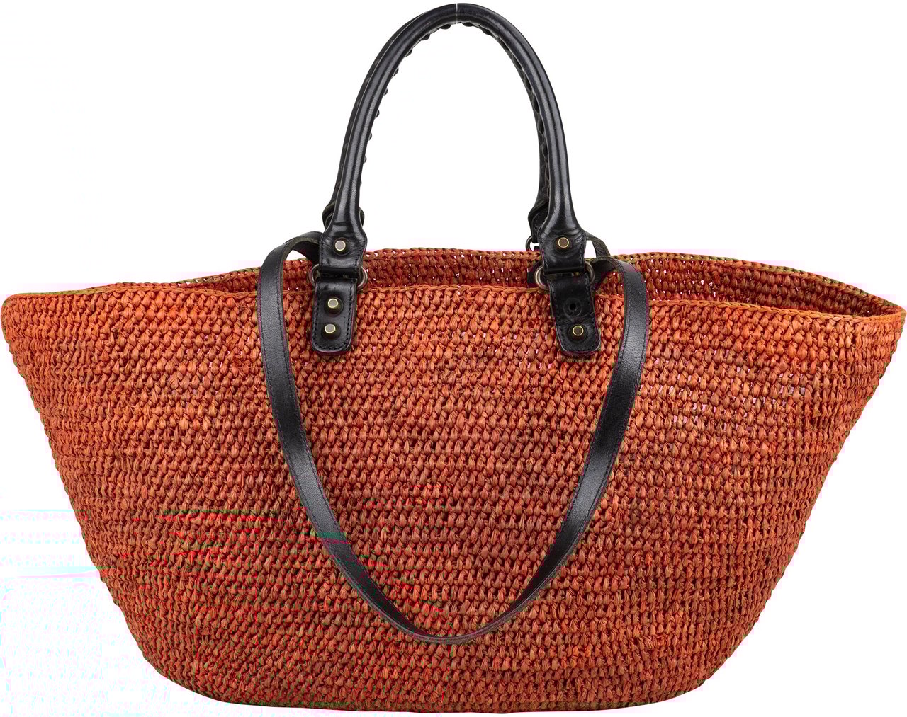 Balenciaga Balenciaga Raffia Ranier City Handbag Rood