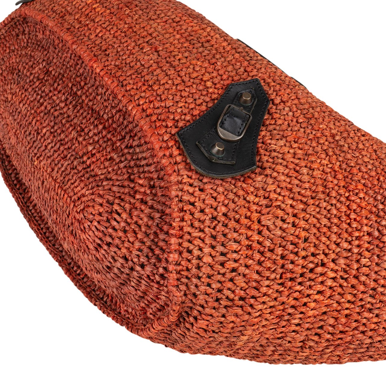 Balenciaga Balenciaga Raffia Ranier City Handbag Rood