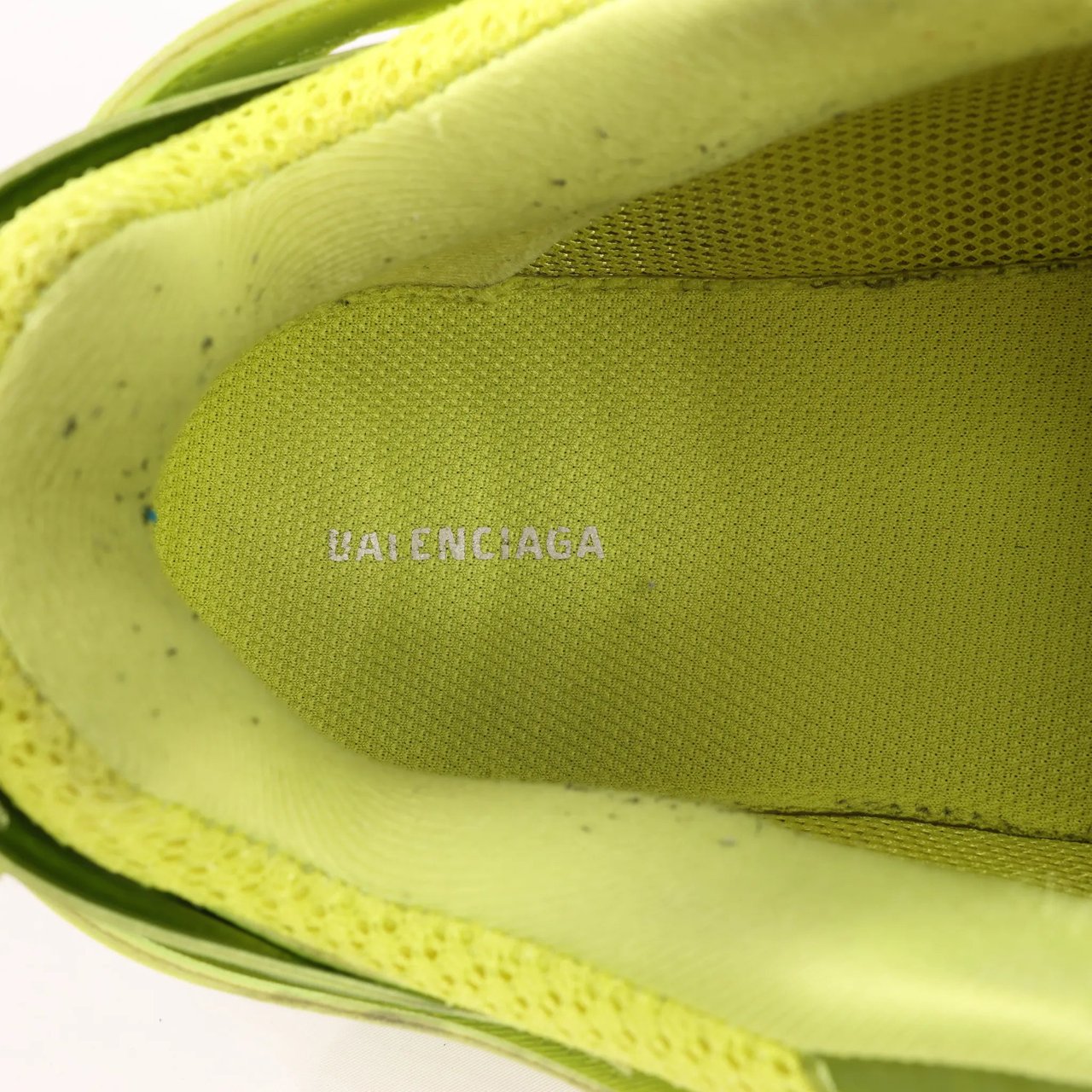 Balenciaga Balenciaga Track Cloth x Leather Sneakers in Neon Yellow 542023, Size 43 EU Geel
