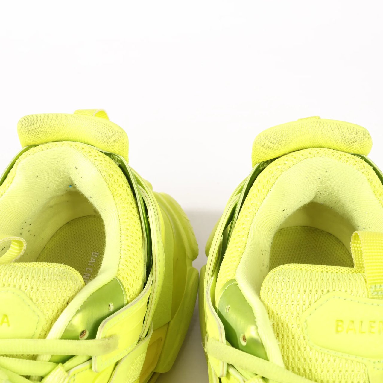 Balenciaga Balenciaga Track Cloth x Leather Sneakers in Neon Yellow 542023, Size 43 EU Geel