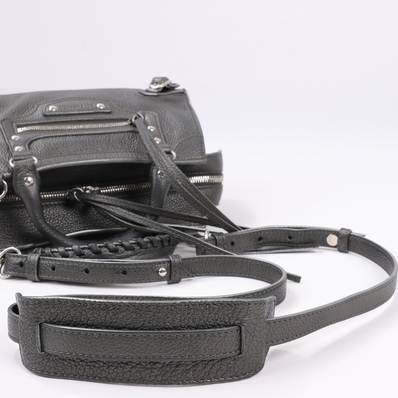 Balenciaga Balenciaga Mini Neo Classic City Leather 2Way Handbag in Grey 679231 Grijs