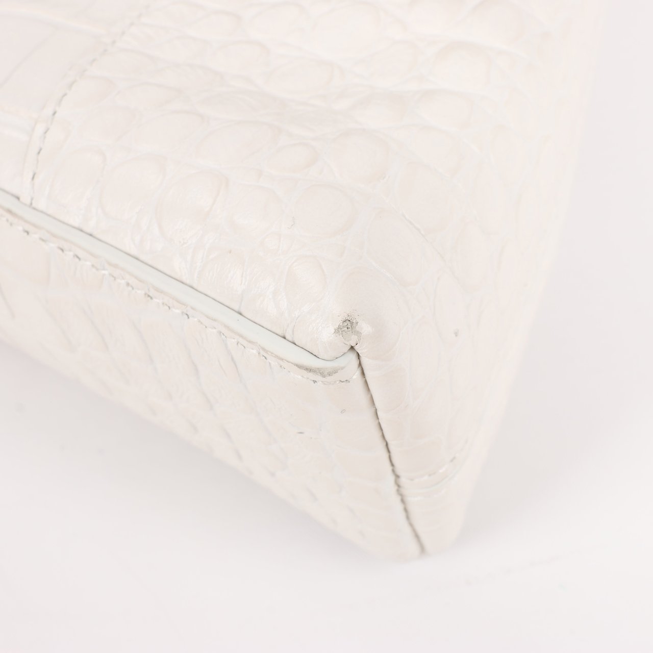 Balenciaga Balenciaga Hourglass Mock Croc Shoulder bag in White 671355 Wit