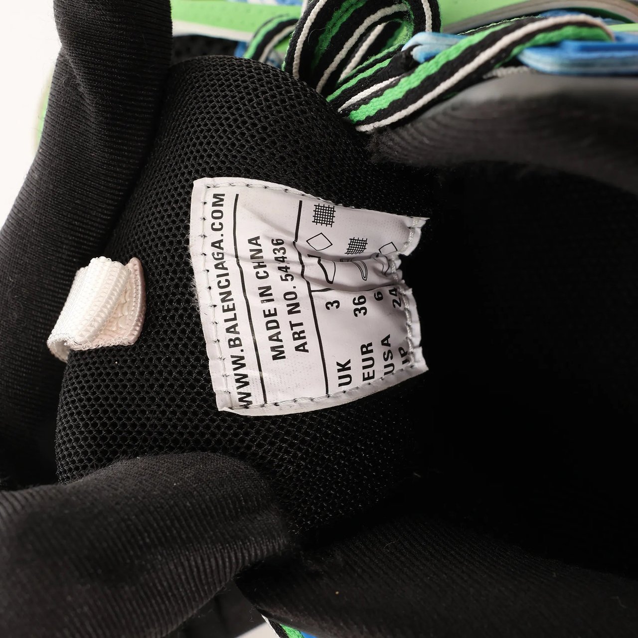 Balenciaga Balenciaga Track Panel Style Mesh and Nylon Sneakers in Green x Black, Size 36 EU Groen