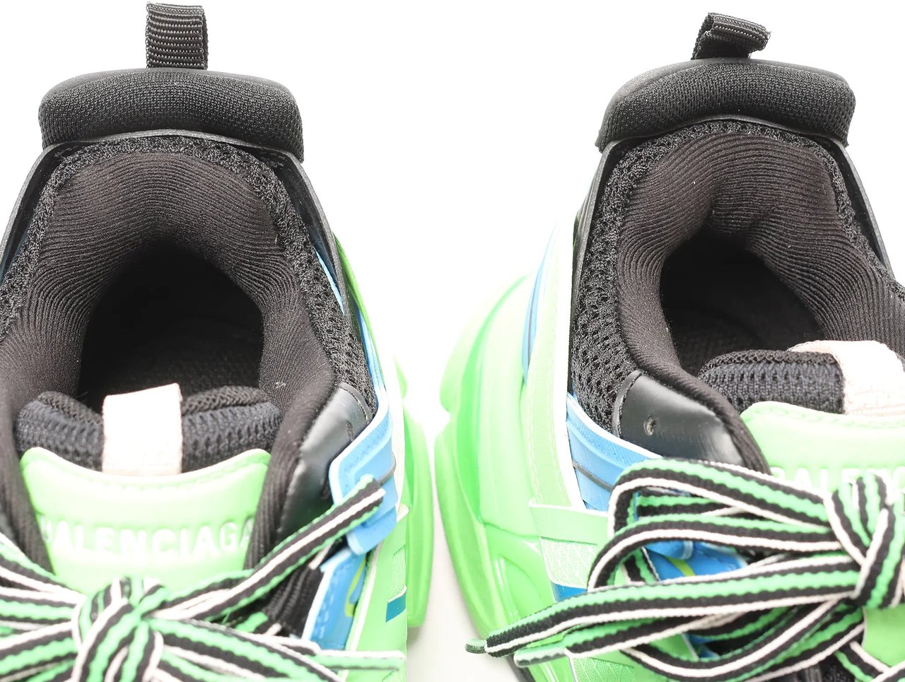 Balenciaga Balenciaga Track Panel Style Mesh and Nylon Sneakers in Green x Black, Size 36 EU Groen