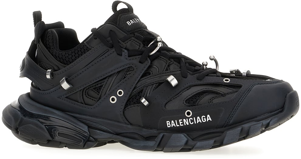 Balenciaga Balenciaga Black mesh and rubber Track sneakers Zwart