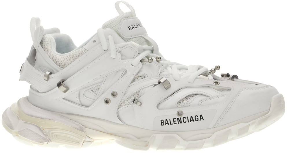Balenciaga Balenciaga White mesh and rubber Track sneakers Wit