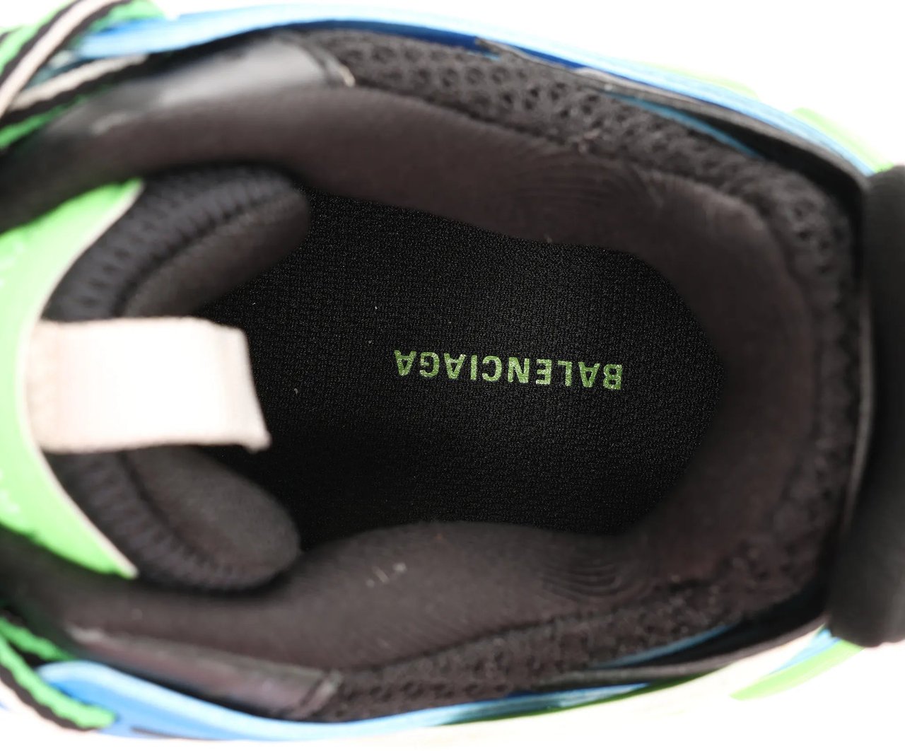 Balenciaga Track Panel Style Mesh and Nylon Sneakers in Green x Black, Size 36 EU Groen