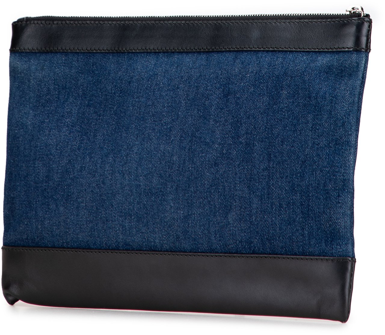 Balenciaga Denim Navy Clip M Clutch Blauw