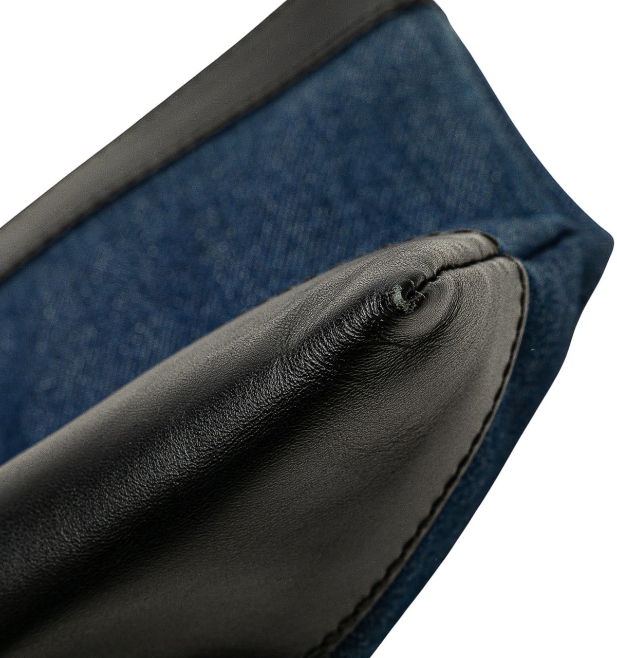 Balenciaga Denim Navy Clip M Clutch Blauw