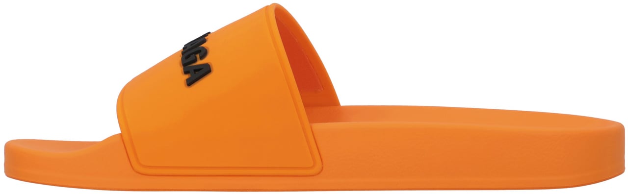 Balenciaga Logo Pool Slide Orange Oranje
