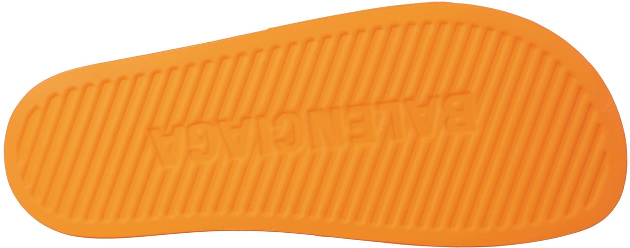 Balenciaga Logo Pool Slide Orange Oranje