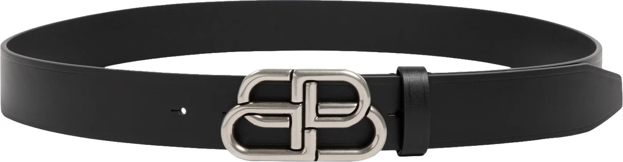 Balenciaga Cintura nera logo argento Zwart