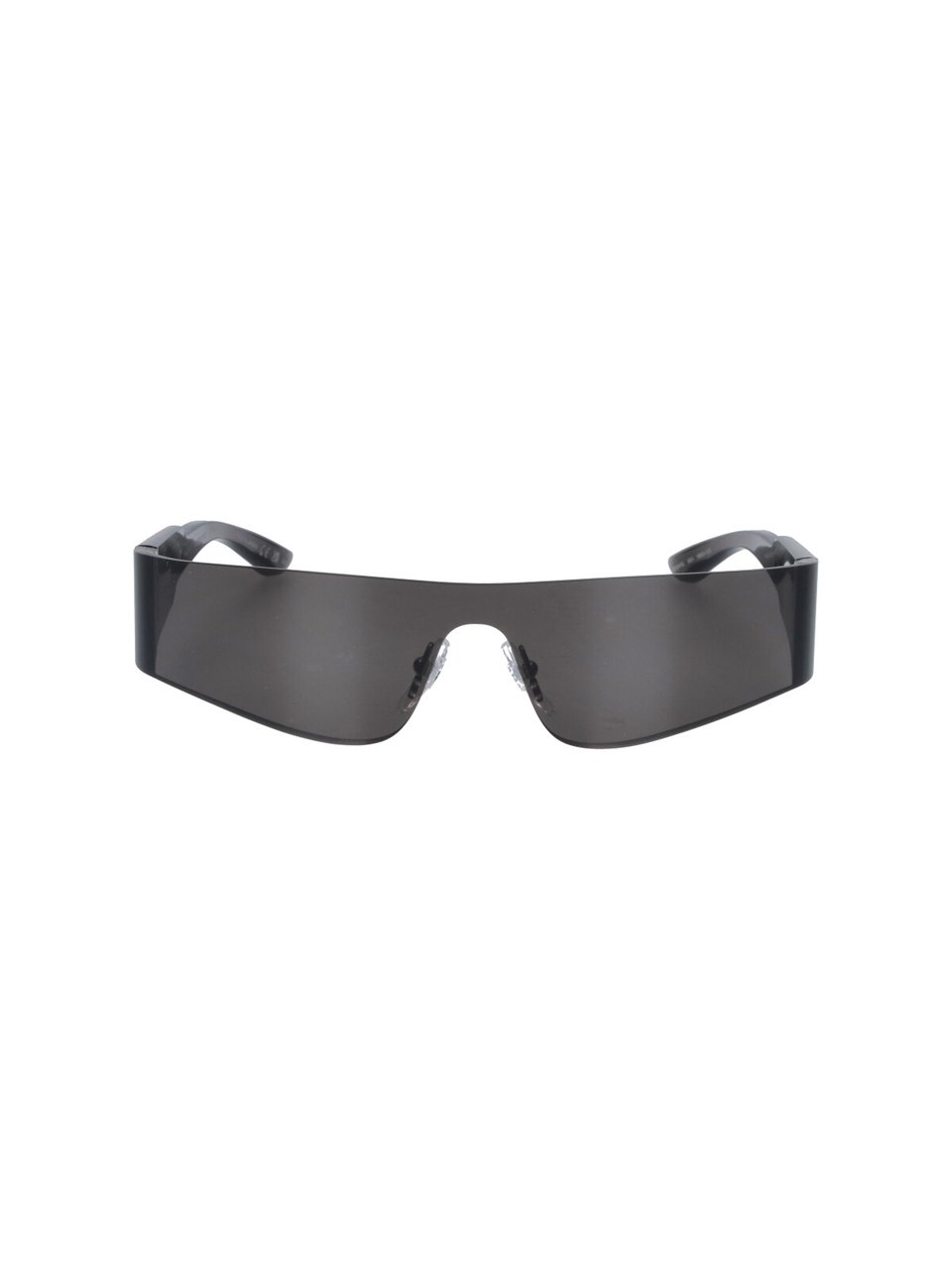 Balenciaga Wraparound Black Sunglasses with Continuous Lens Design Zwart