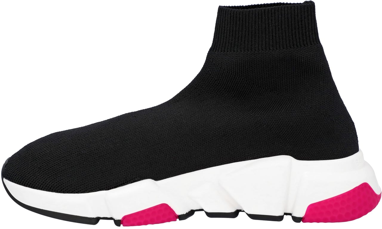 Balenciaga Black Magenta' Speed Sneaker Zwart
