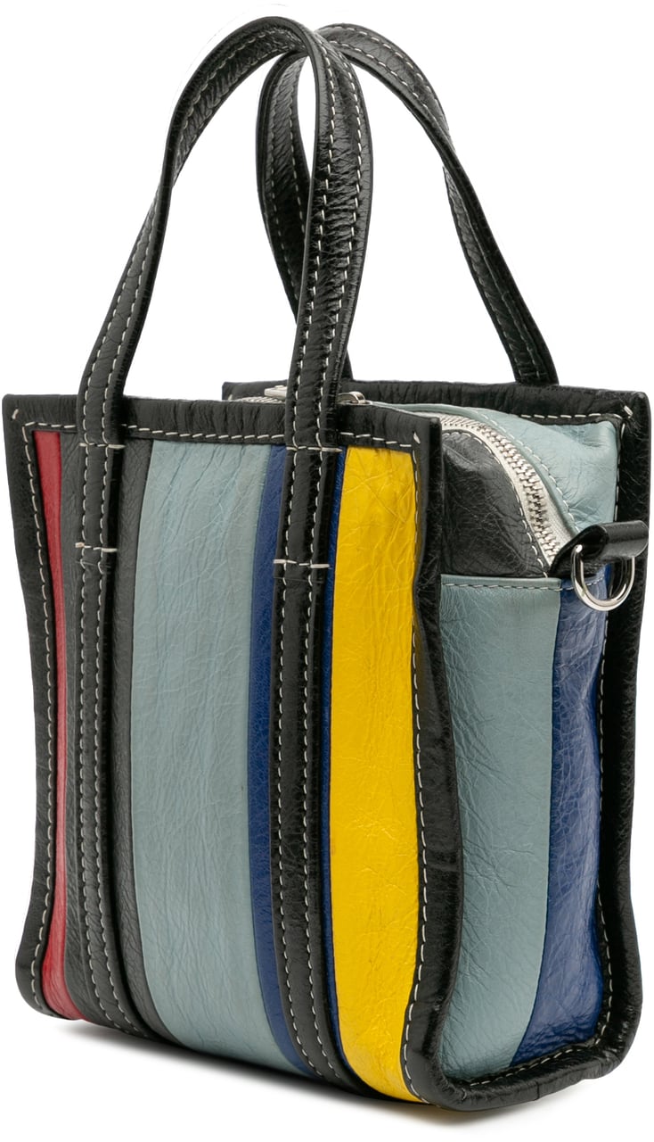 Balenciaga XXS Calfskin Bazar Shopper Satchel Blauw