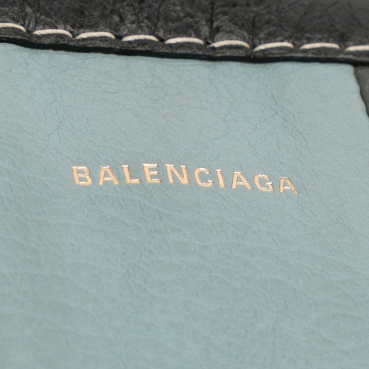 Balenciaga XXS Calfskin Bazar Shopper Satchel Blauw