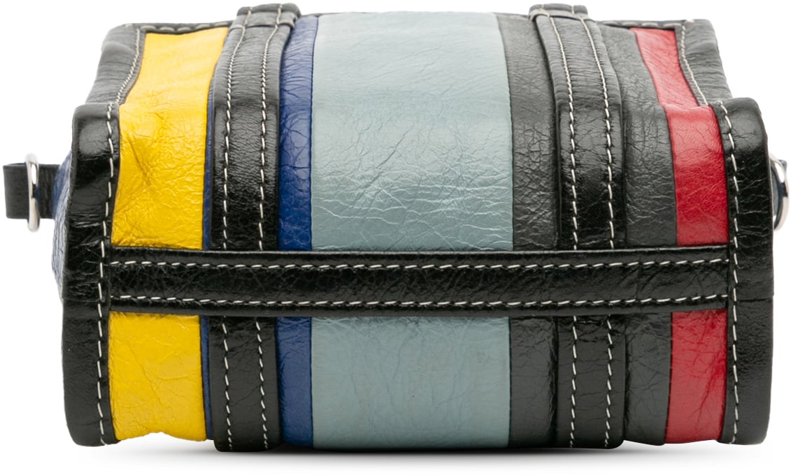Balenciaga XXS Calfskin Bazar Shopper Satchel Blauw