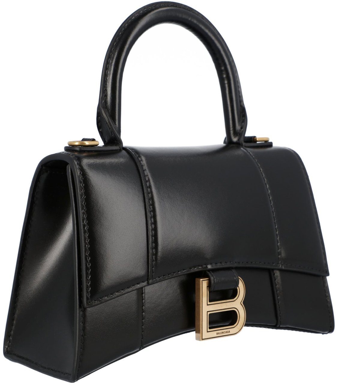 Balenciaga Black Hourglass Xs Handbag Zwart