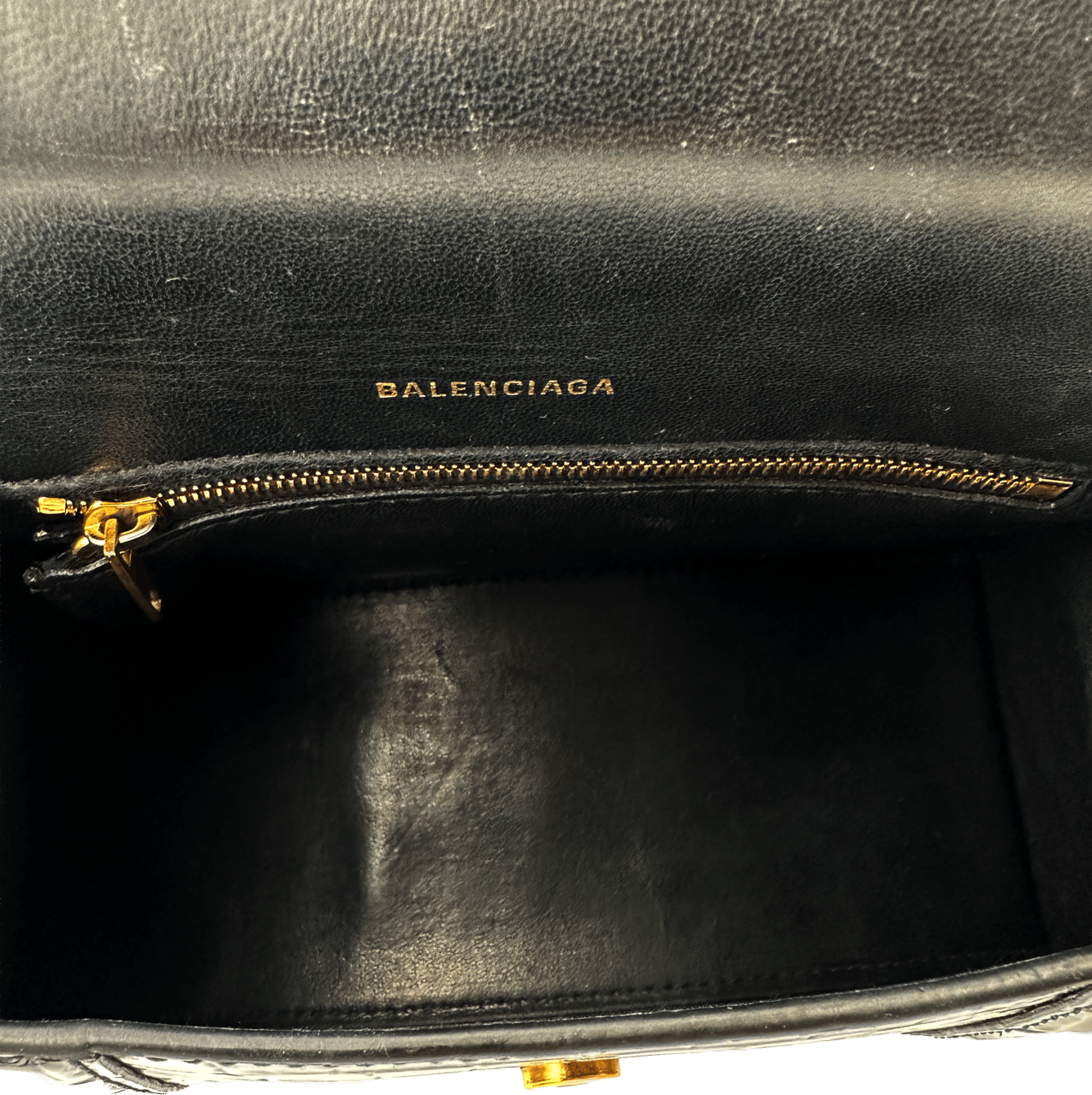 Balenciaga Balenciaga Hourglass - Black Kroko Zwart