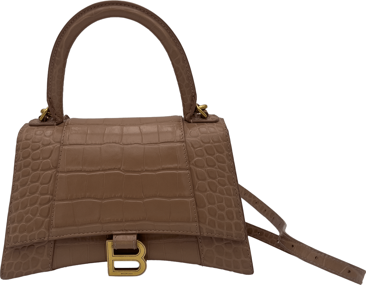 Balenciaga Balenciaga Hourglass - Nude Croc Beige