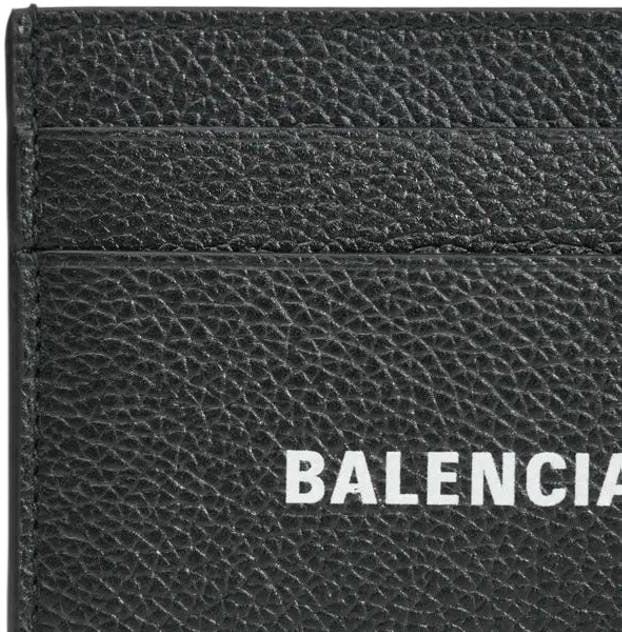 Balenciaga Porta carte logato nero Zwart