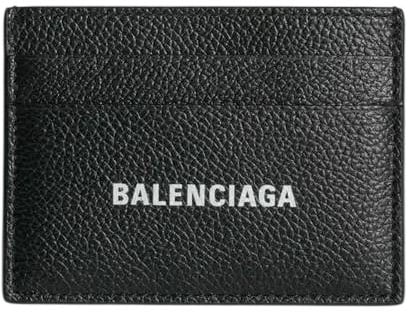 Balenciaga Porta carte logato nero Zwart