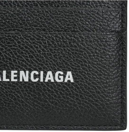 Balenciaga Porta carte logato nero Zwart