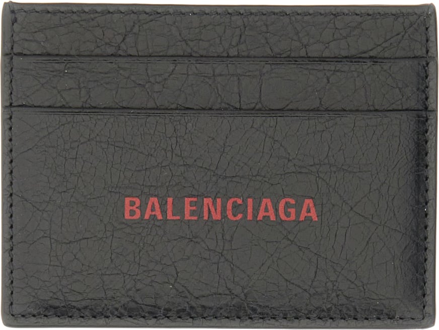 Balenciaga Minimalist Cash Card Holder in Soft Lamb Leather Grijs