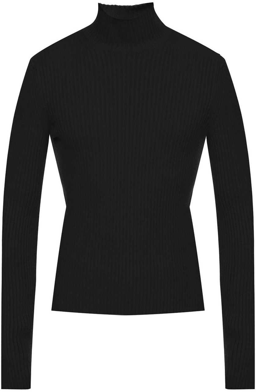 Balenciaga Balenciaga Cashmere Blend Rib Knit Turtleneck Zwart