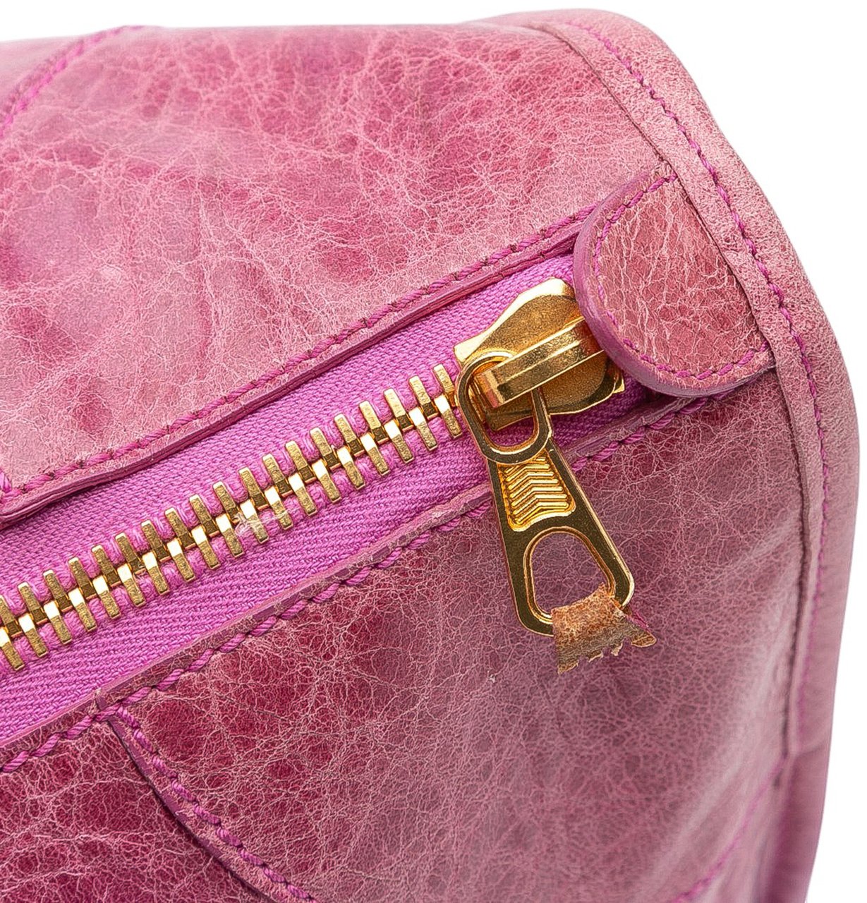 Balenciaga Lambskin Motocross Giant 21 Work Satchel Roze